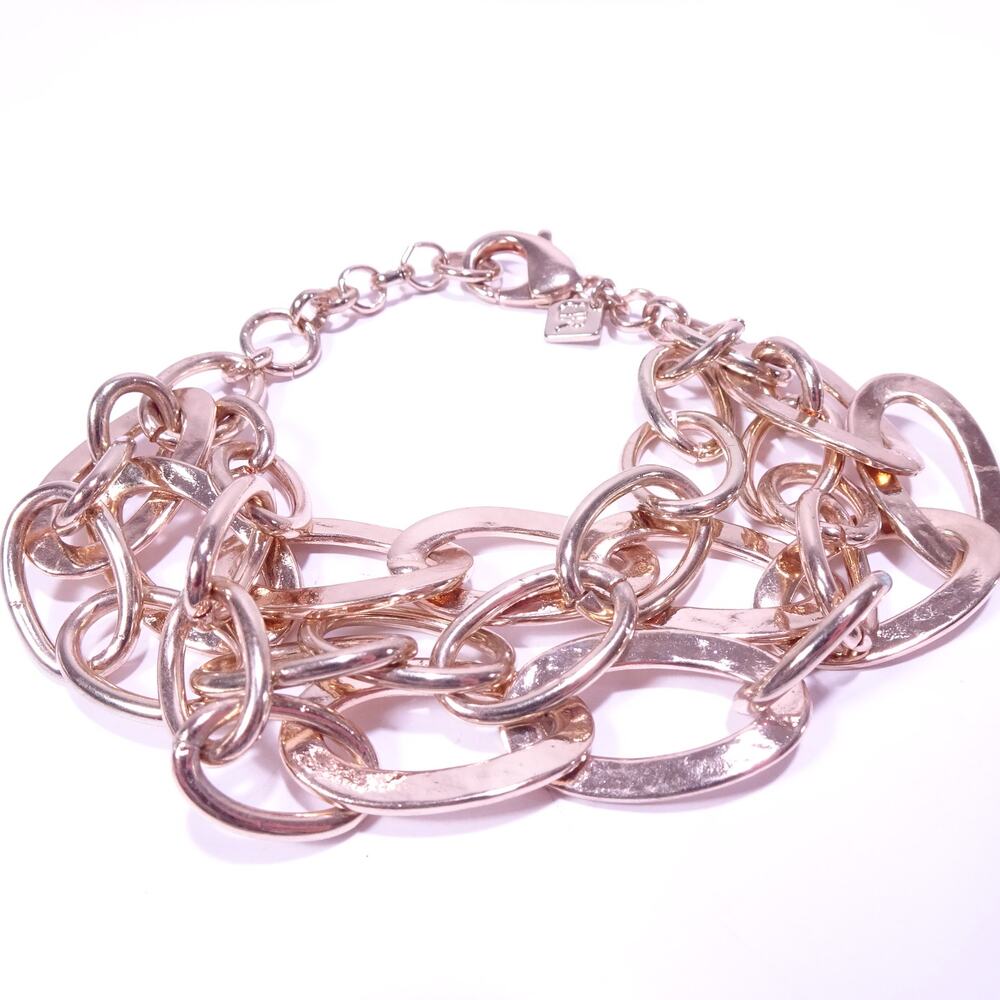 Banana Republic Women's Gold Triple Link Bracelet NWT 78 - Picture 3 of 7